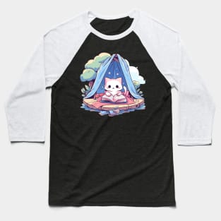 Kawaii Anime Cottagecore Pajama Cat Men Kids Women Bookish Baseball T-Shirt